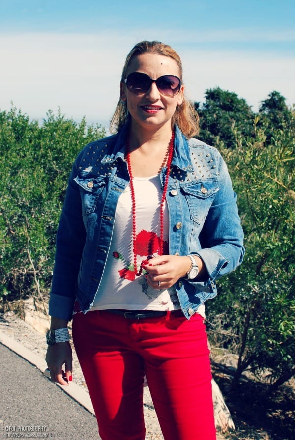 Taking Shape Coloured Classic Denim Jacket In Red | MYER
