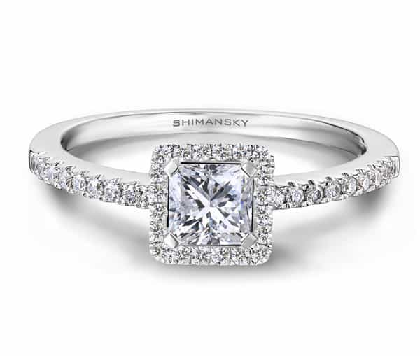 Shimansky My Girl diamond and microset halo ring